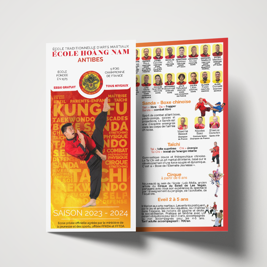 Brochure de l'École Hoàng Nam de la saison 2023-2024
